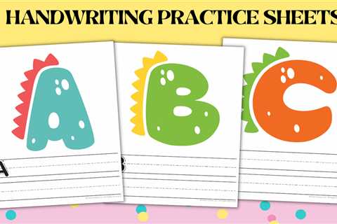 Dinosaur Alphabet Handwriting Practice Sheets Printables