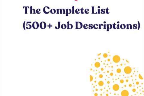 500+ Job Description Templates