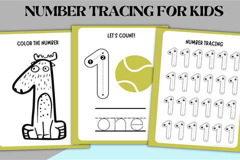 Number Tracing Printables for Kids