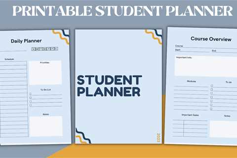 The Vital Role of a Printable Student Planner