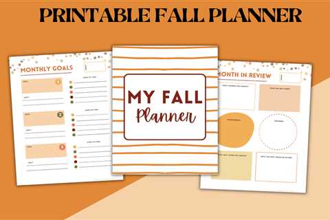 Printable Fall Planner