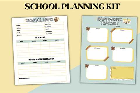 Parent's Secret Weapon: Benefits of Using a Printable School Planning Kit